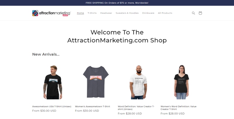 Attractionmarketing.com Shop