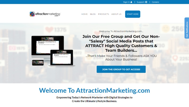 Landing Page of Elite Marketing Pro Website