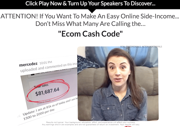 Ecom Cash Code Sales Pitch