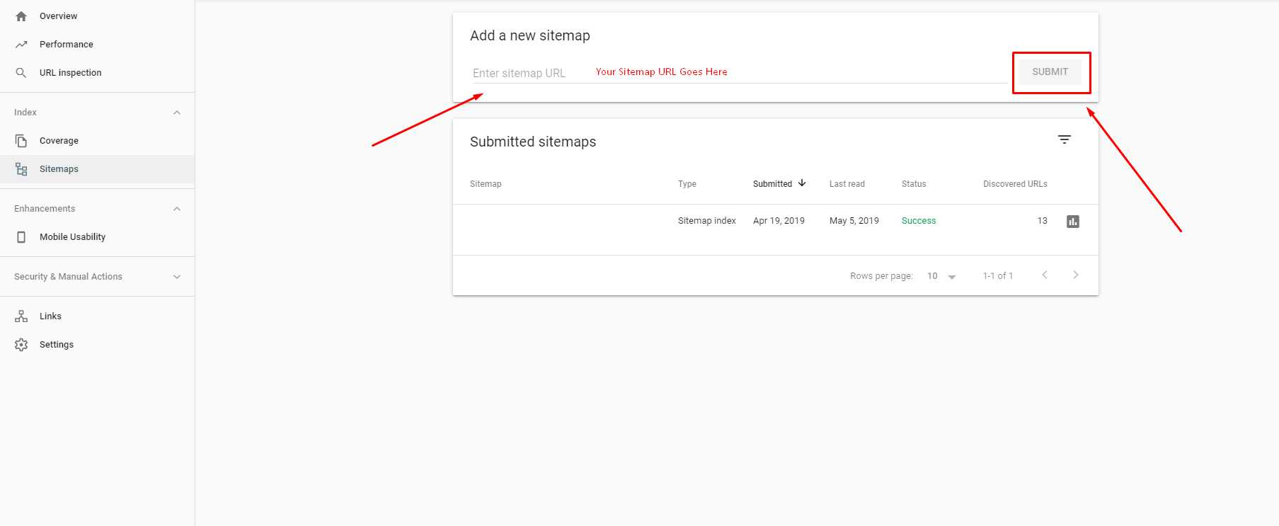 Submitting Sitemaps