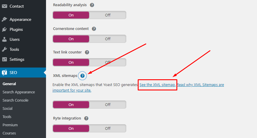 XML sitemaps Set Up