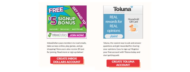 Create Inbox Dollar and Toluna account through AOJ