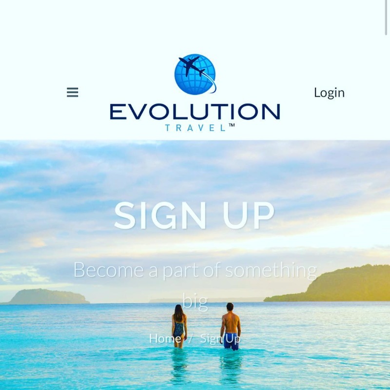 Evolution Travel Sign Up