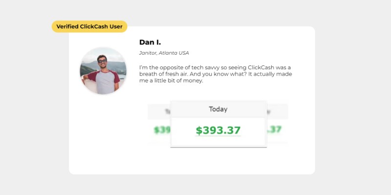 Verified ClickCash User from Atlanta, USA