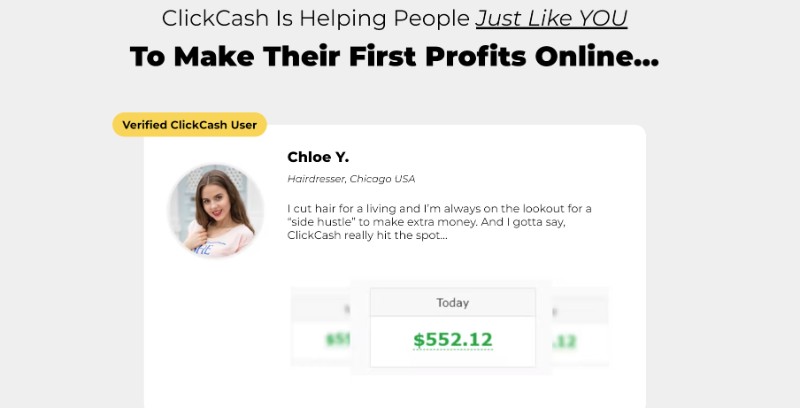 Verified ClickCash User from Chicago, USA