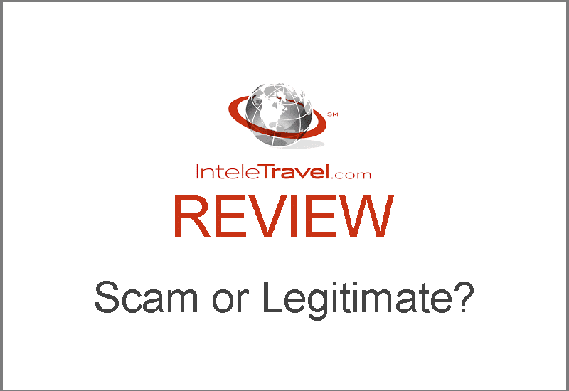 InteleTravel logo with Scam or Legitimate written below