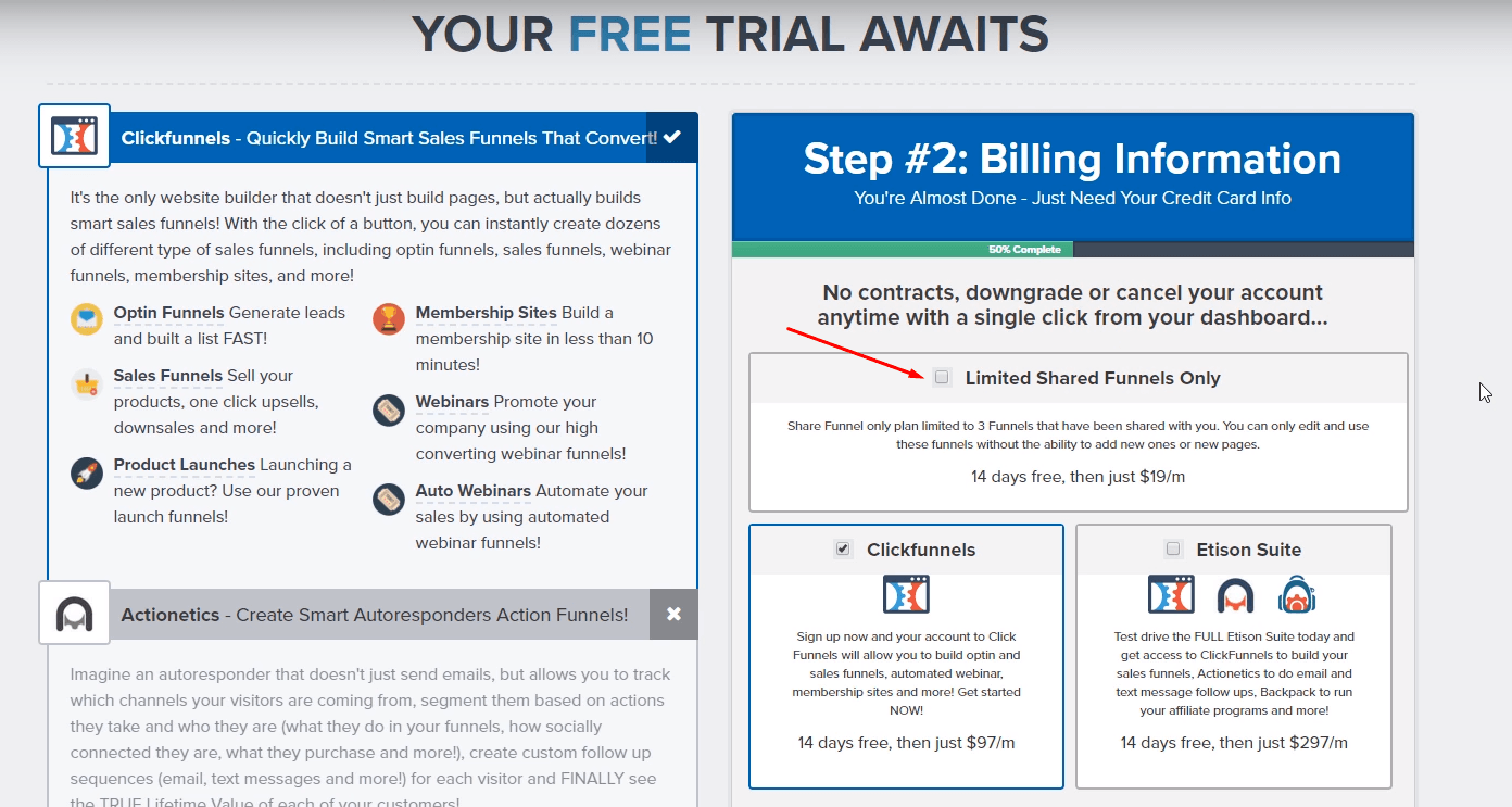 ClickFunnels Free Trials