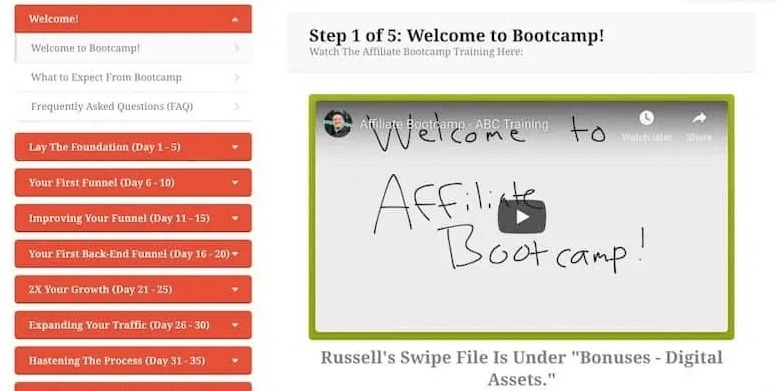 Affiliate Bootcamp Training
