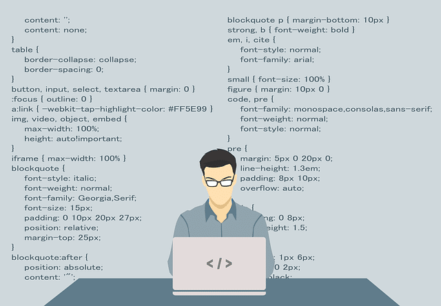 Man Typing Codes