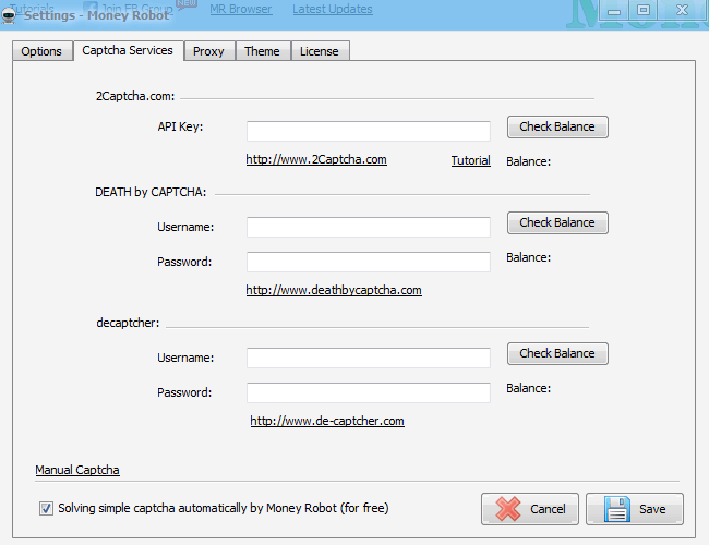 Money Robot In-Built Captcha Solver 