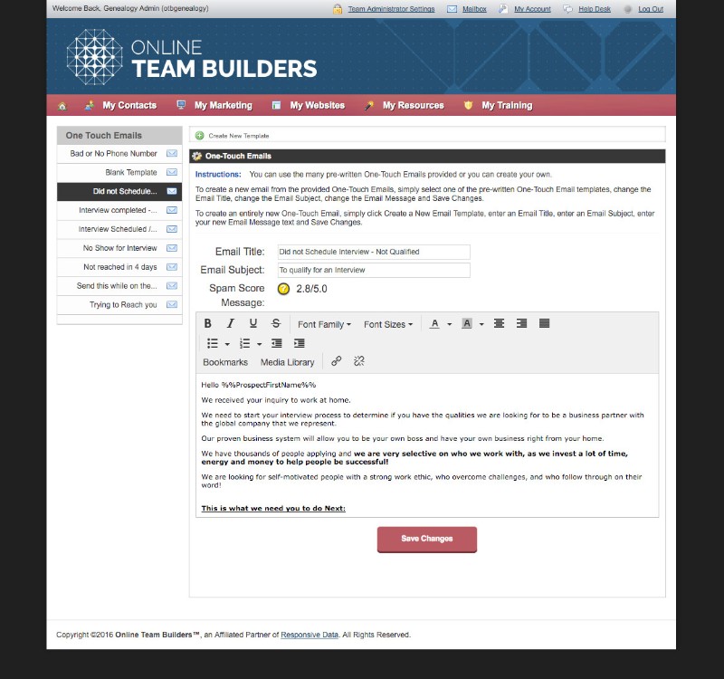 Email Marketing - Online Team Builders