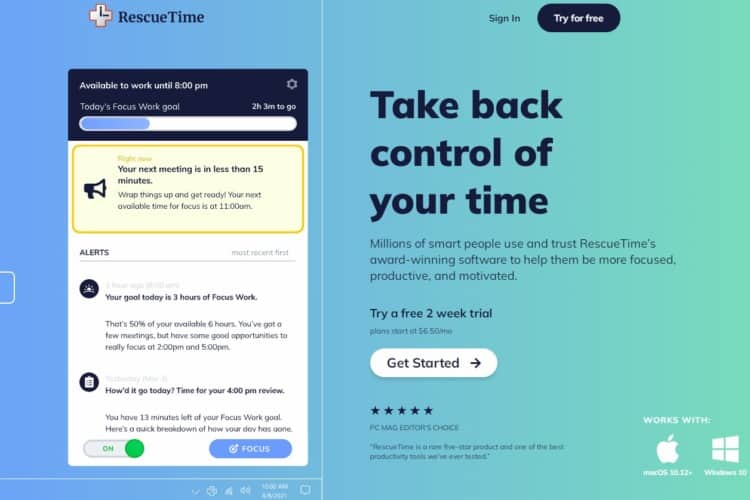 RescueTime App