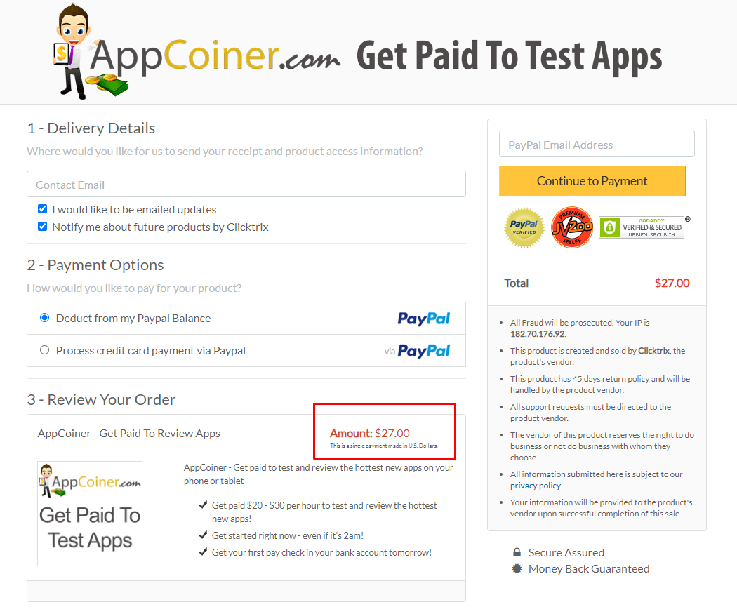 Appcoiner Upsells