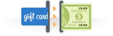 Gift card and cash graphic