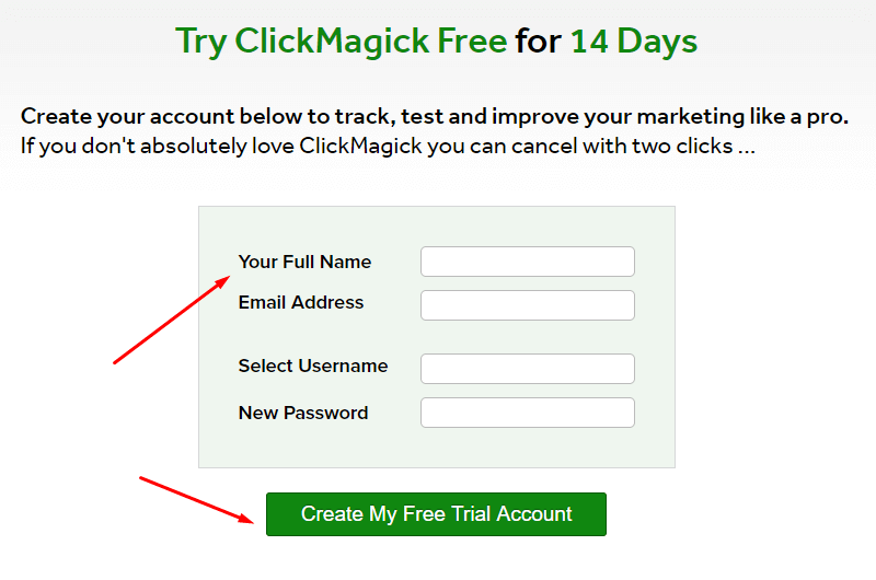 ClickMagick Trial Account Log In