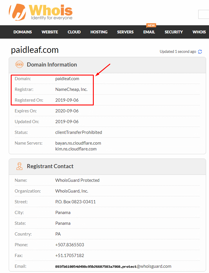 PaidLeaf Domain Information