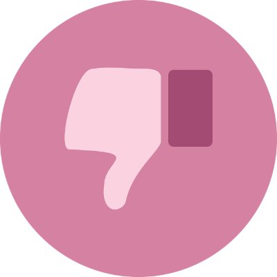 a thumbs down logo