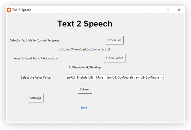 Text2Speech Magic Set Up