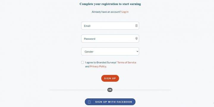 Branded Surveys Registration