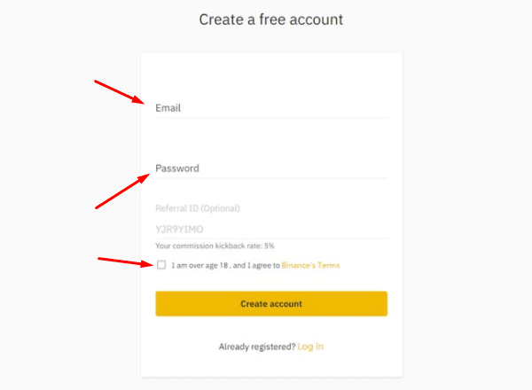 Create Binance Account