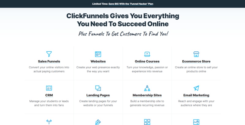 ClickFunnels Gives You Everything You Need To Succeed Online