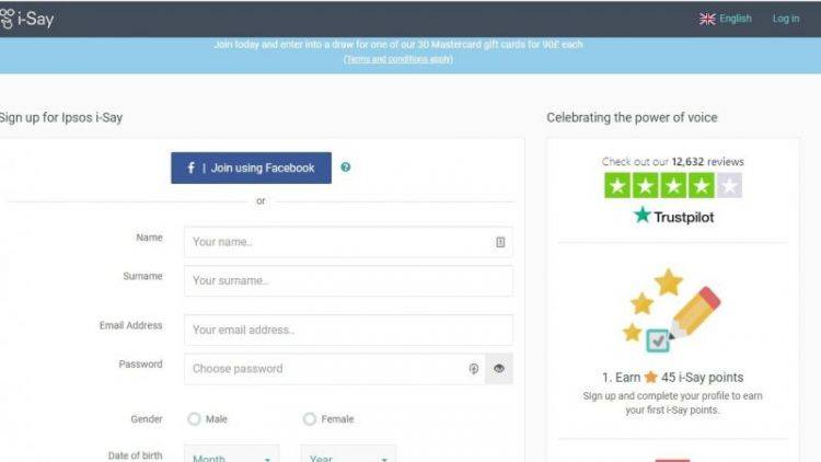 Ipsos i-Say signup