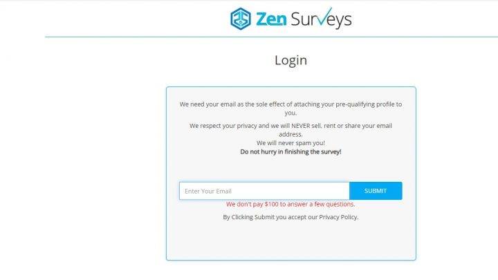 ZenSurveys signup