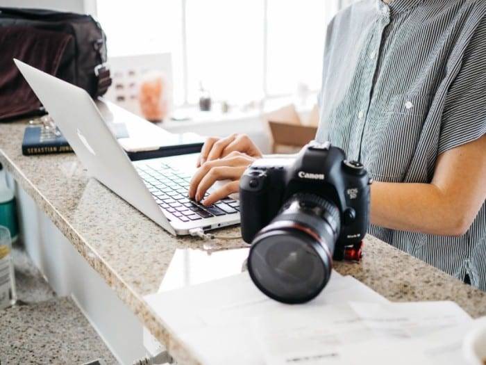 Man Working Using a Laptop