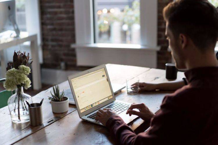 Man Using Laptop