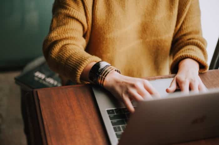 Woman Working Online