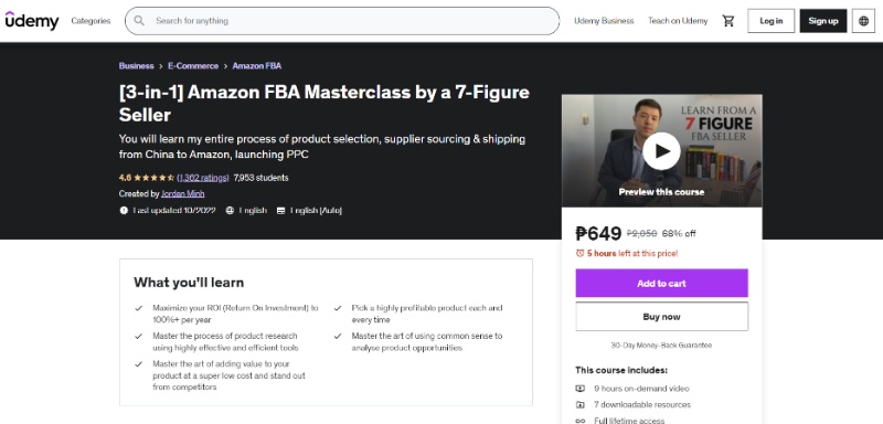 Amazon FBA Masterclass by a seven Figure Seller