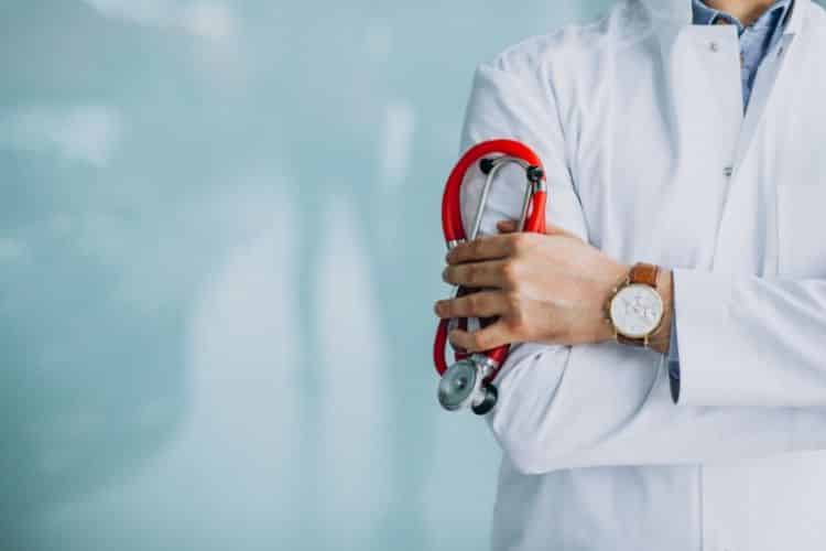 Doctor holding a stethoscope