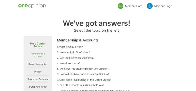 oneopinion FAQ