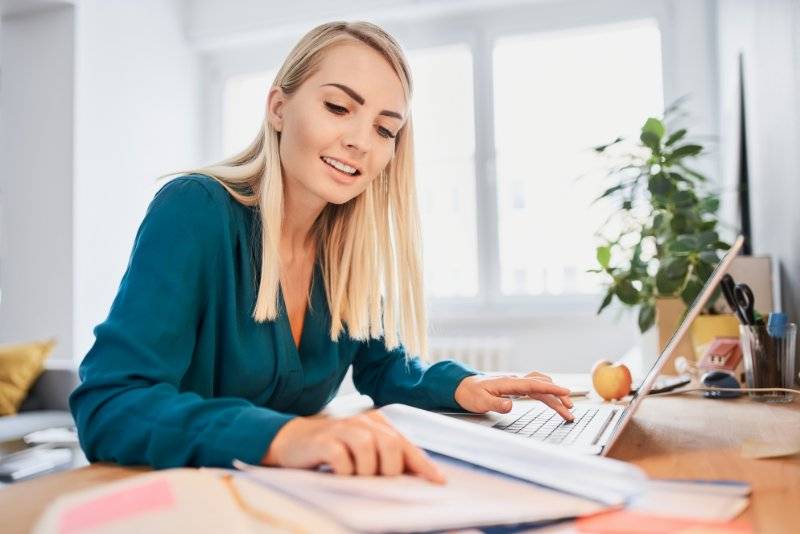 Woman Busy Working From Home