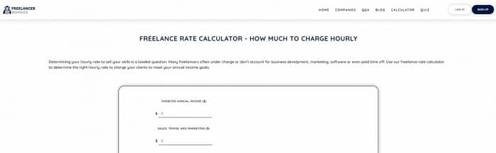 Freelance Rate Calculator