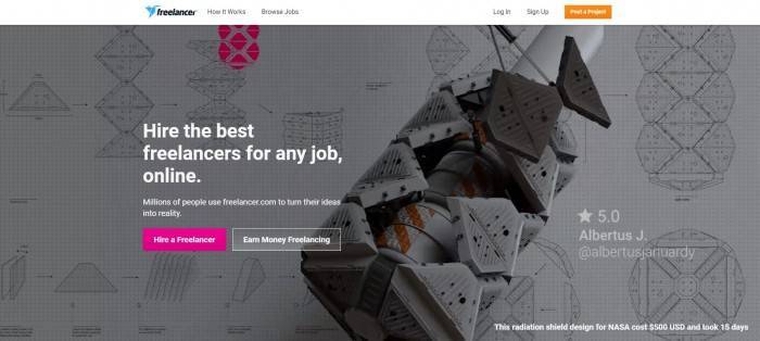 Freelancer Homepage