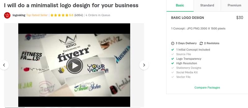 Logosking Fiverr Logo