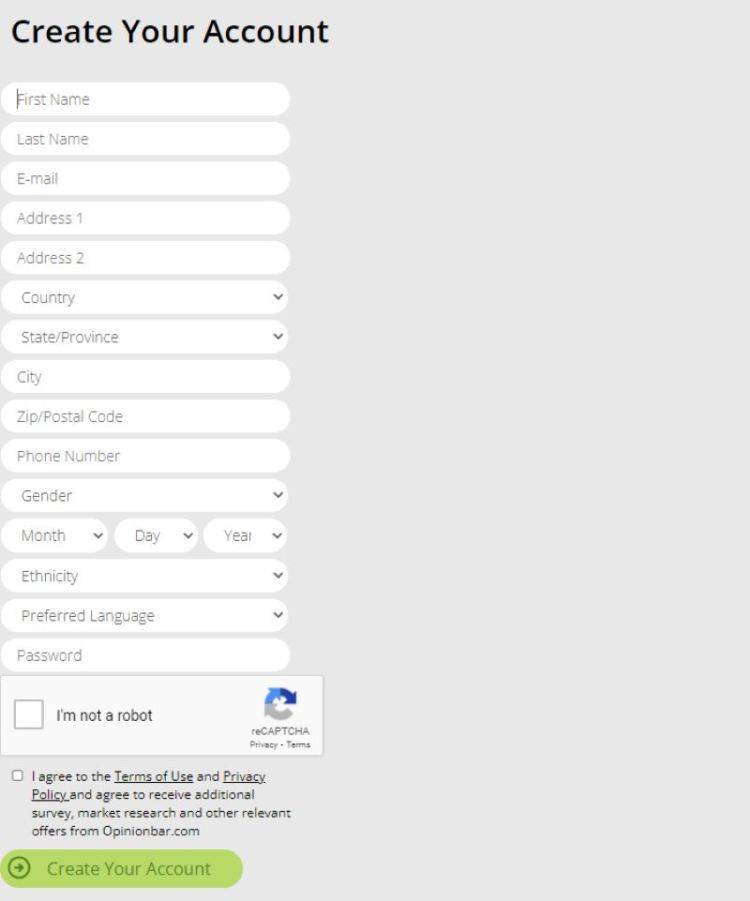 How to sign up for OpinionBar