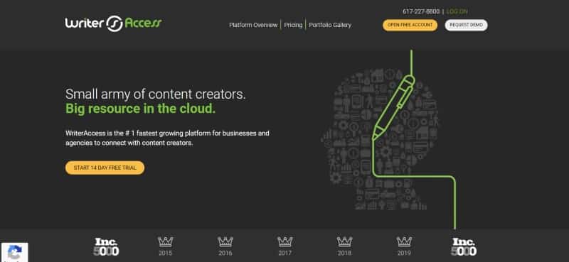 WriterAccess website