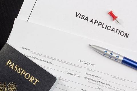 Visa application and passport 