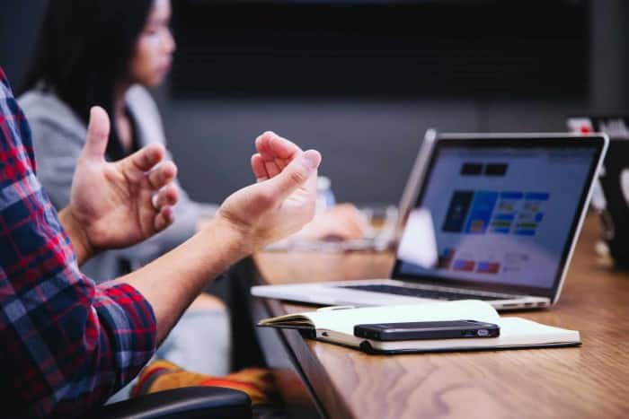 Man Pitching an Idea