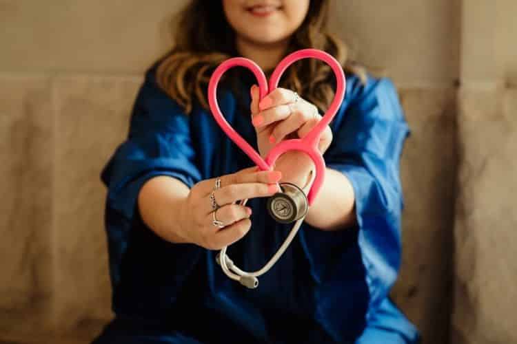 Health Care and Heart Shape Stethoscope