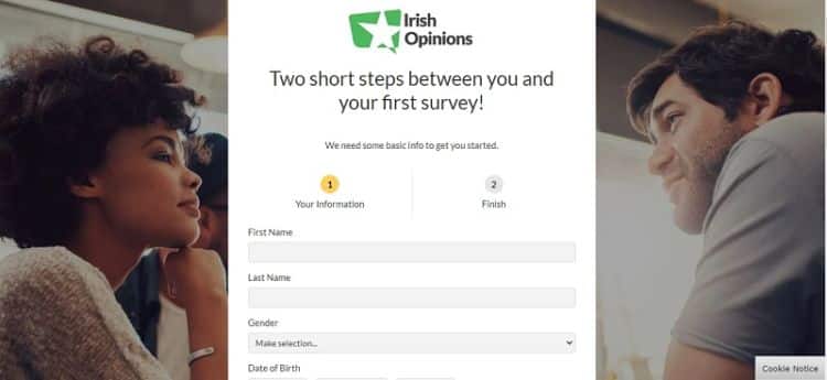 How to sign up for Irish Opinions