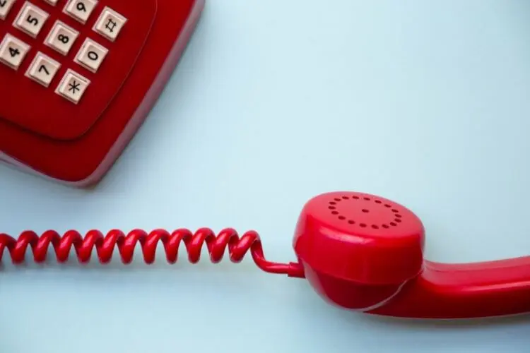 Color Red Telephone