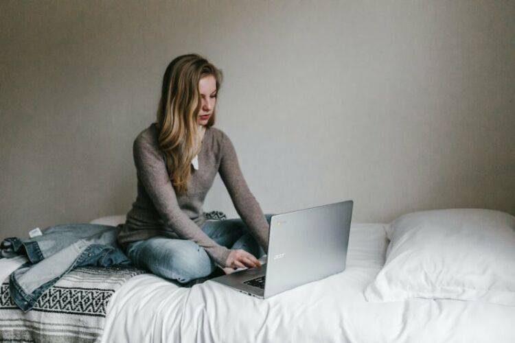 Woman Working at Home