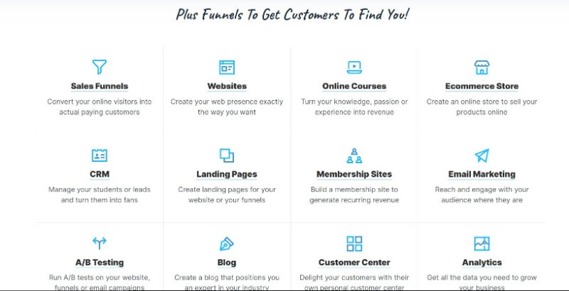 ClickFunnels Various Funnel Options