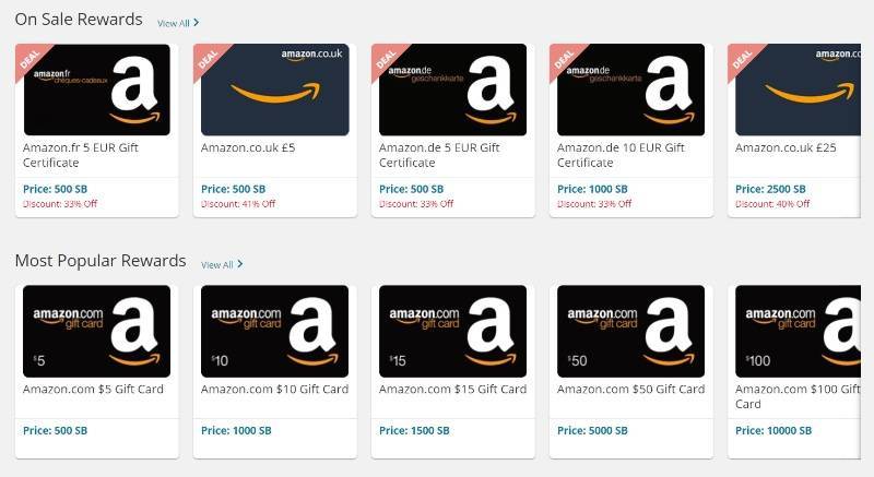 Redeem Points on Swagbucks through Amazon