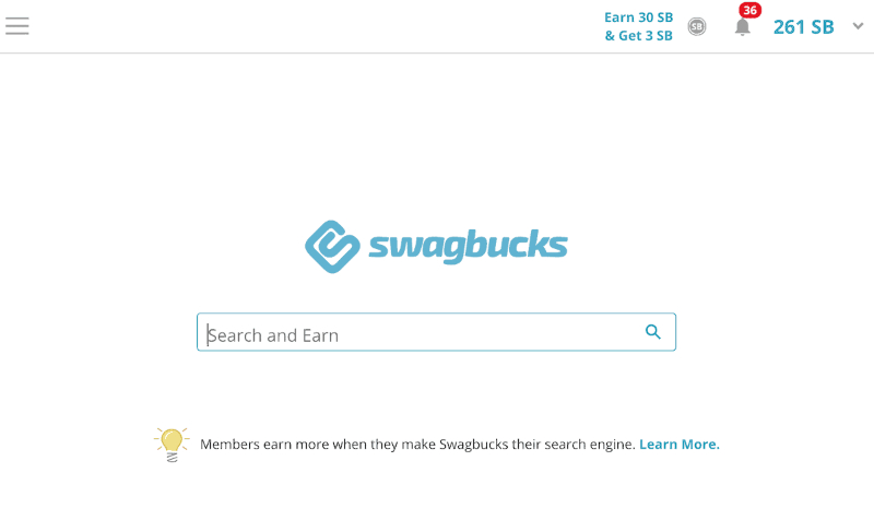 Swagbucks search engine