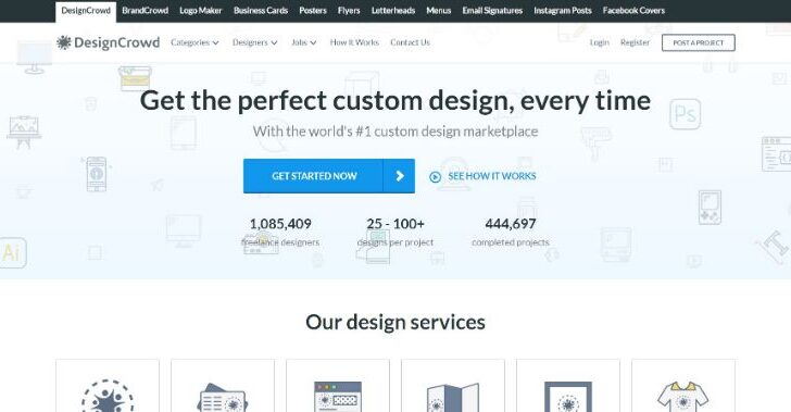 DesignCrowd Webpage