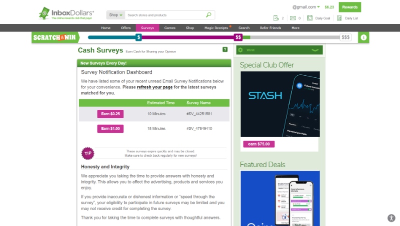 Surveys Dashboard